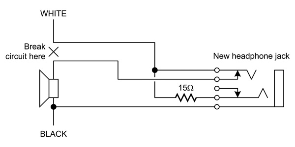 Wiring diagram for ICF-2010 headphone jack